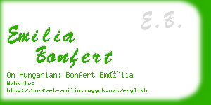 emilia bonfert business card
